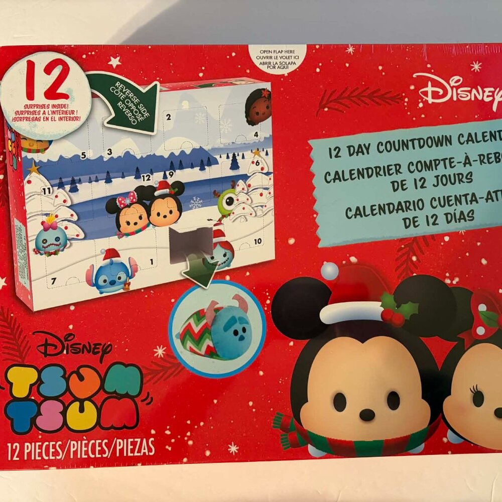 Disney Tsum Tsum Advent Calendar, Collectible Holiday 3 inch Plush